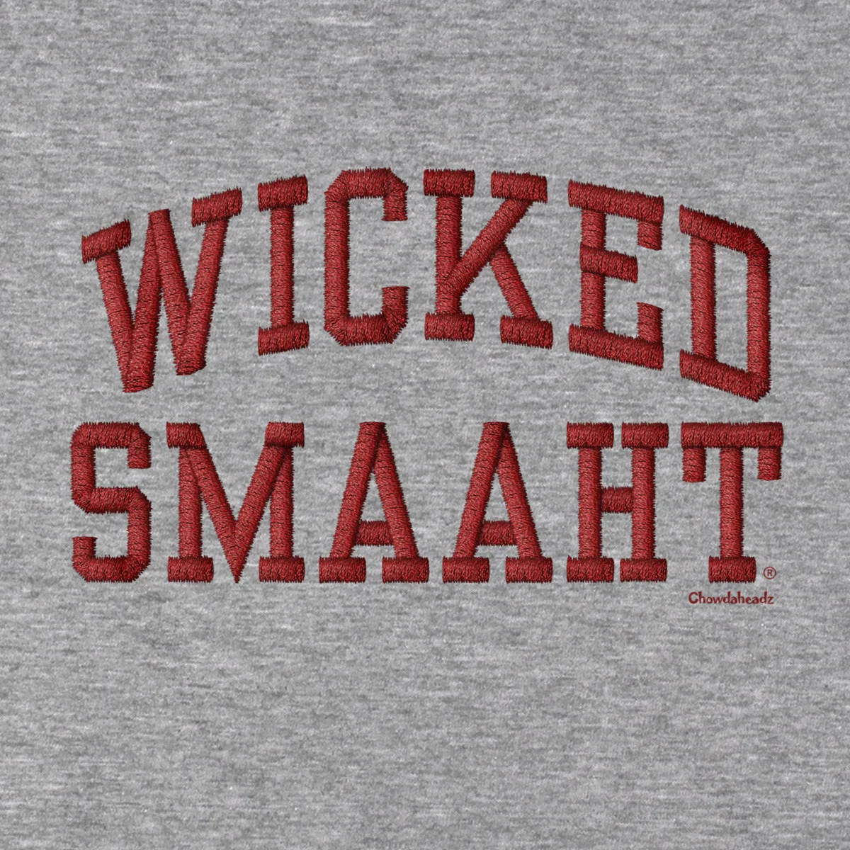Wicked Smaaht Faux Embroidery Hoodie