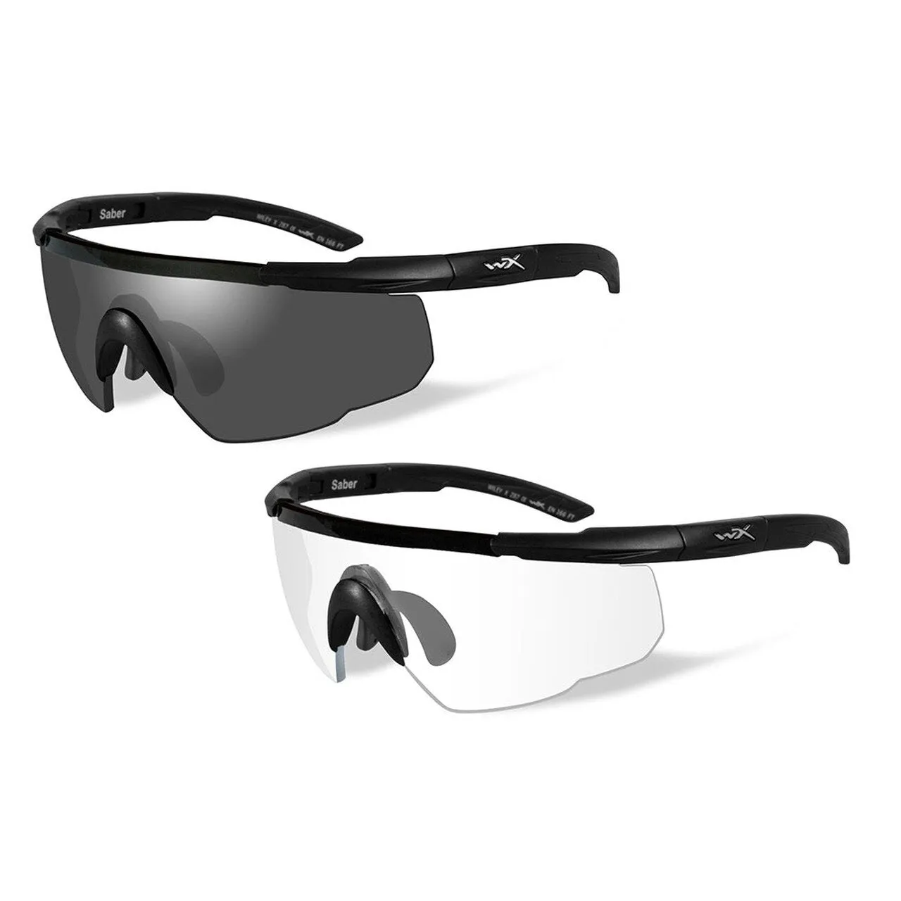 Wiley X Saber Advanced Eyeshield Two Lens Two Matte Black Frames