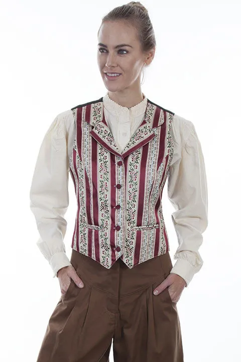 Women's Old West Vest Collection: Rangewear Floral Stripe