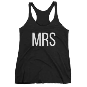 Women's "Mrs" Racerback Tank Top - Block Text