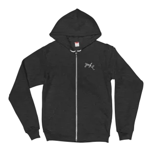 Yoke & Co. Script Zip Up Hoodie